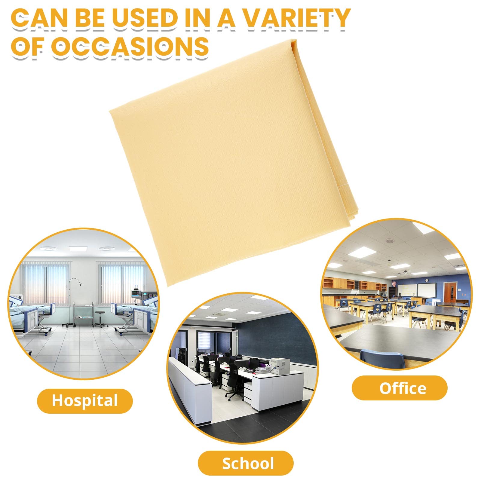 6 Pack Fluorescent Light Covers Magnetic Fluorescent Light Covers for Classroom Fabric Florescent Light Covers Light Filters for Office Hospital Home Classroom School Warm Yellow