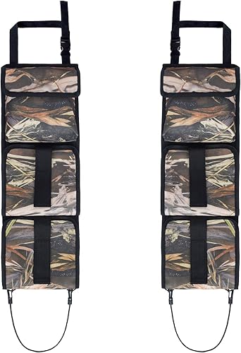 UNISTRENGH Equipo de caza para asiento trasero de pistola, soporte para rifle de escopeta, organizador de pistolas con bolsillos, ajuste universal