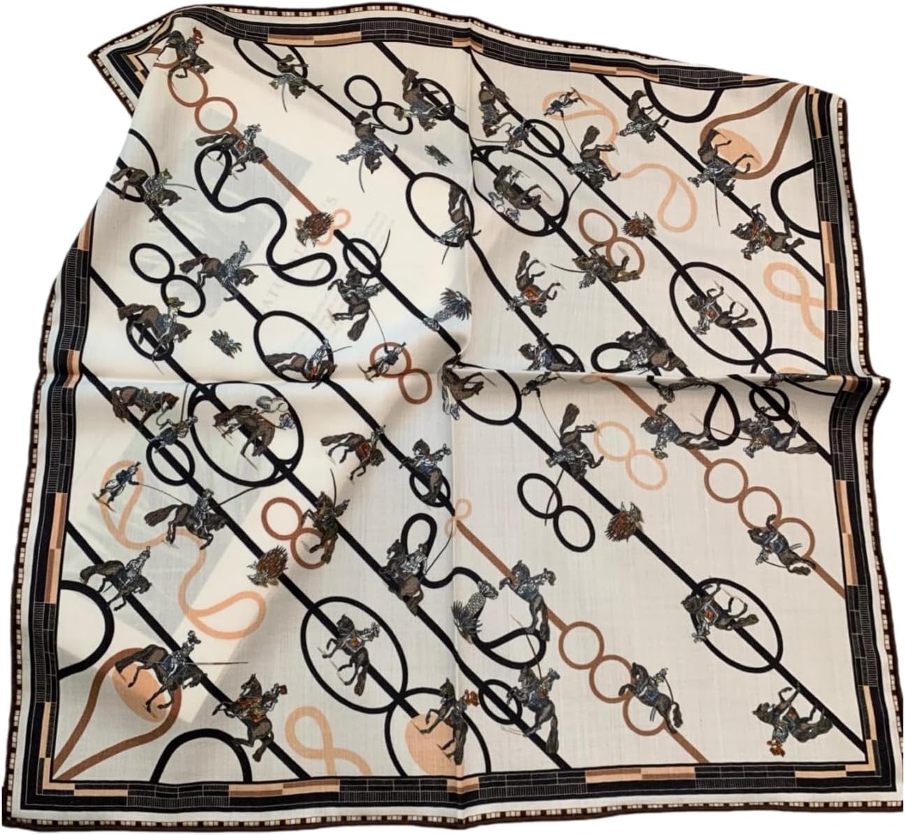 Women's Square Silk Scarf, Double Sides Print,Gift Packed,Silk blended with Wool,26 inches Lightweight