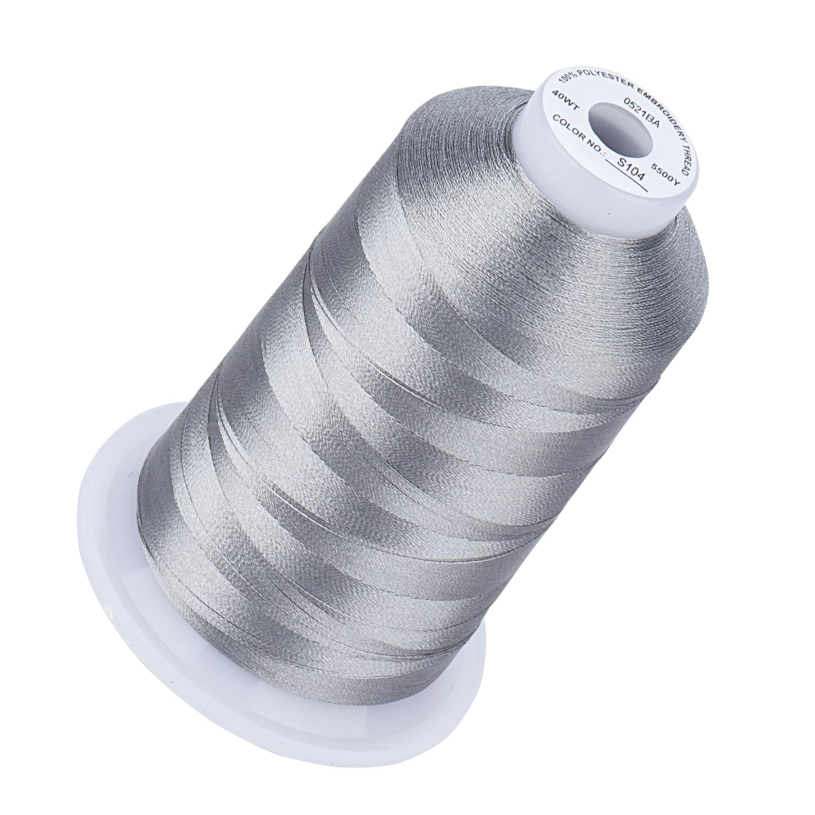 Simthread 5000M 40WT Polyester Embroidery Thread, Weathered Gray S104