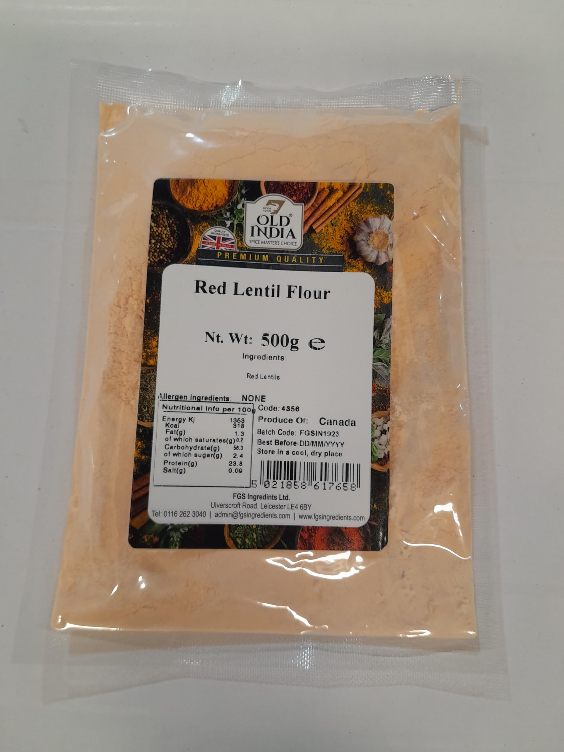 Old India Red Lentil Flour 500g