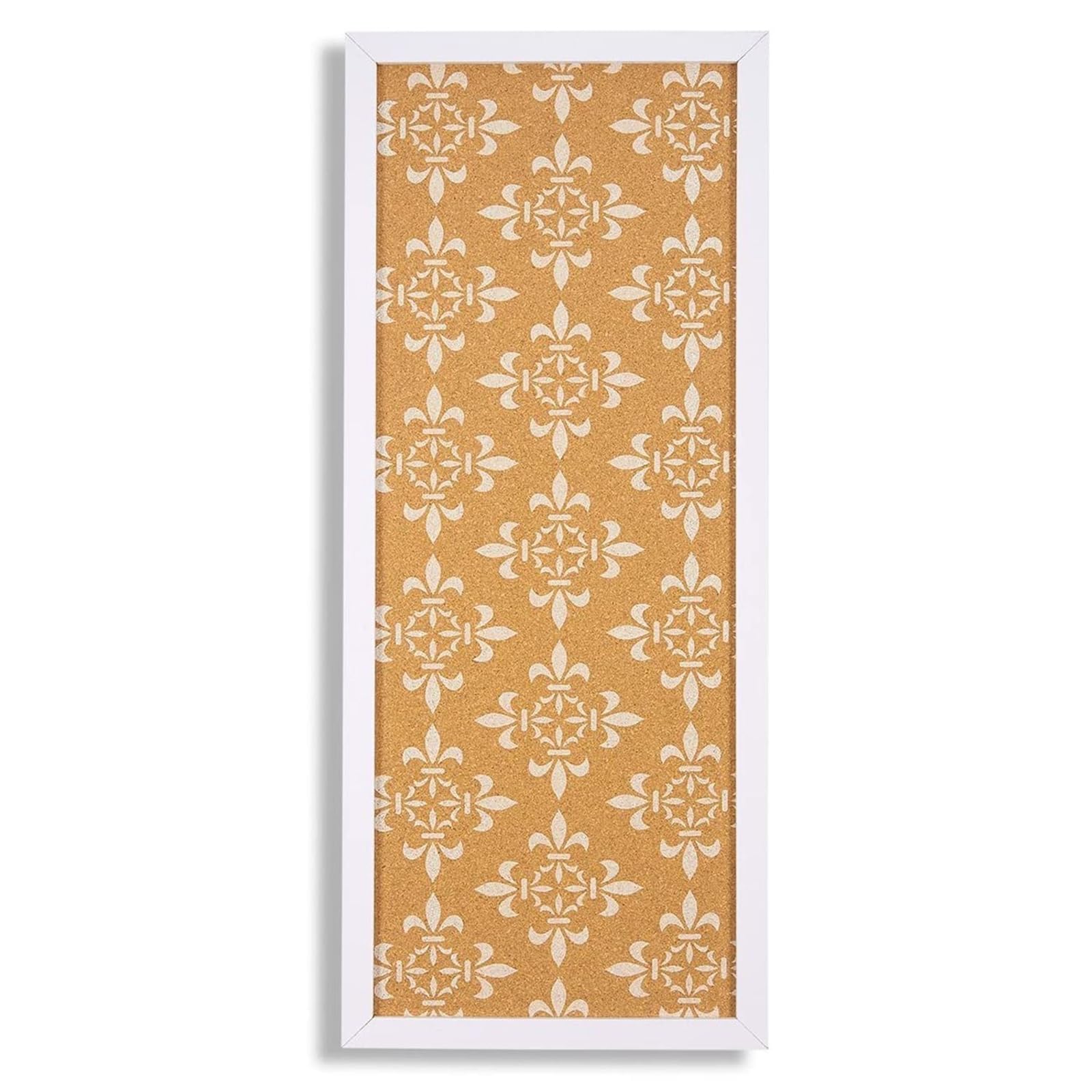 Juvale Decorative Cork Bulletin Boards for Walls (10 x 24 in) - White Frame Pin Board for Office, Bedroom & Room Decor