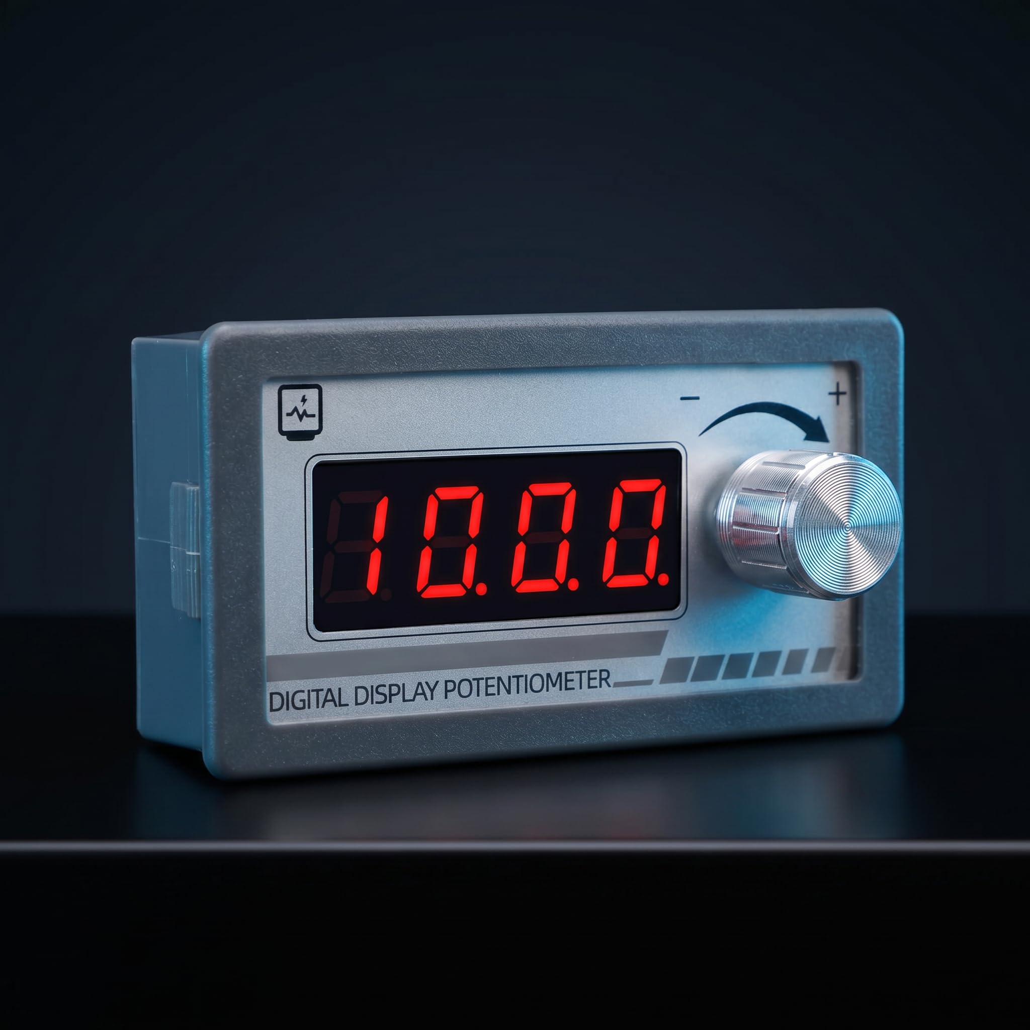 Fafeicy Potentiomètre à Affichage Numérique 10KΩ, Potentiomètre Programmable 10KΩ avec Affichage à 4 Chiffres 0,4 Pouces pour Onduleur de Contrôleur de Vitesse