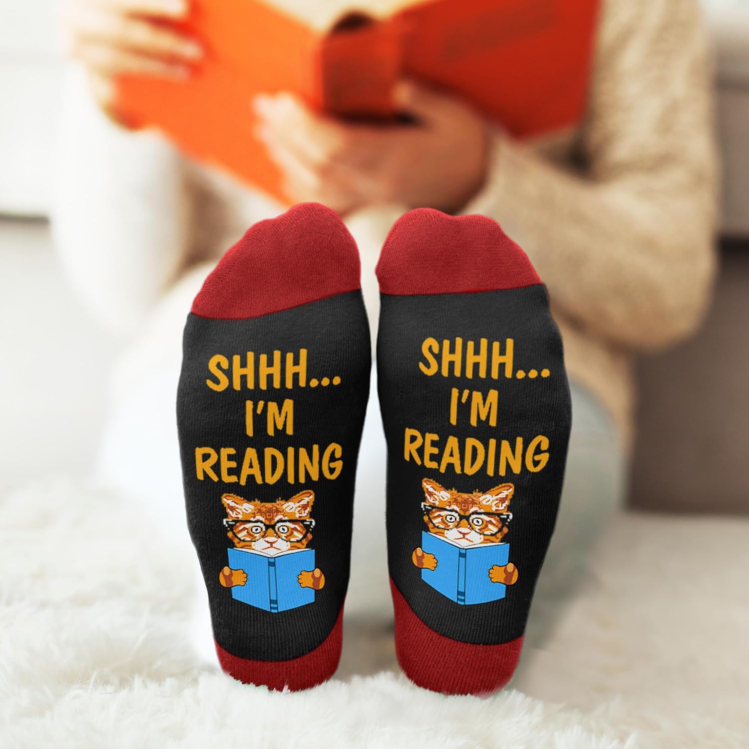 Book Lovers Gifts, Funny Reading Socks for Book Lovers, Cute Gifts for Readers Women, Ideal gifts Socks For Reader - Image 7