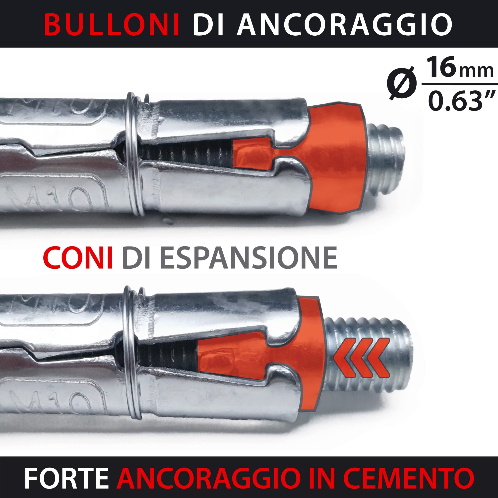 KRASER KR52B Antifurto a Pavimento o Muro in Acciaio ad Alta Resistenza Arco, Antiattacco + Base e 4 Punti di Ancoraggio, Vernice a Doppio Strato, Sicurezza Moto, Bici, Rimorchio