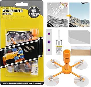 Steinschlag Reparaturset Windschutzscheibe Mit UV-Lampe,Scheiben-Reparatur Set,Steinschlag Frontscheibe Glas Reparatur Flüssigkeit,Zur Reparatur Rissen,Spinnennetzen und Sternförmigen
