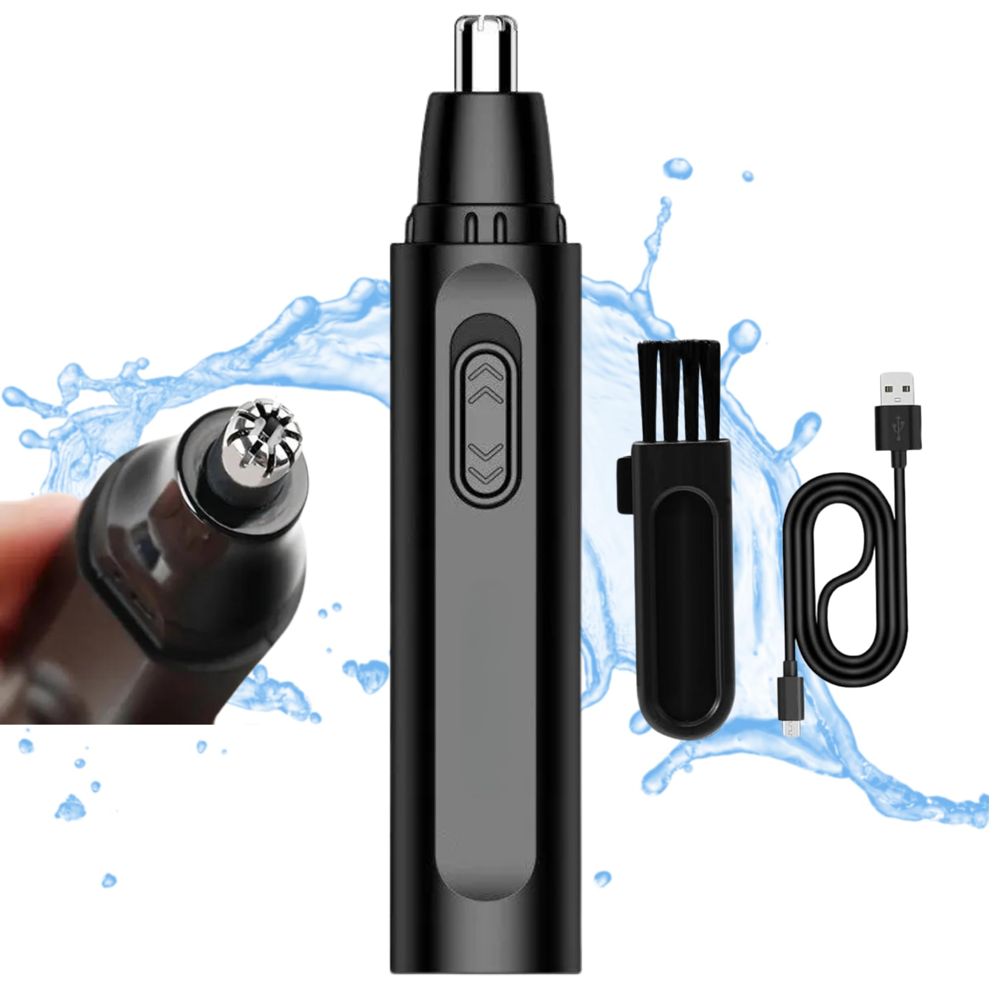 Nose Hair Trimmer for Men, Nose, Ear, Eyebrow & Beard,Trimmer Battery Powered Black