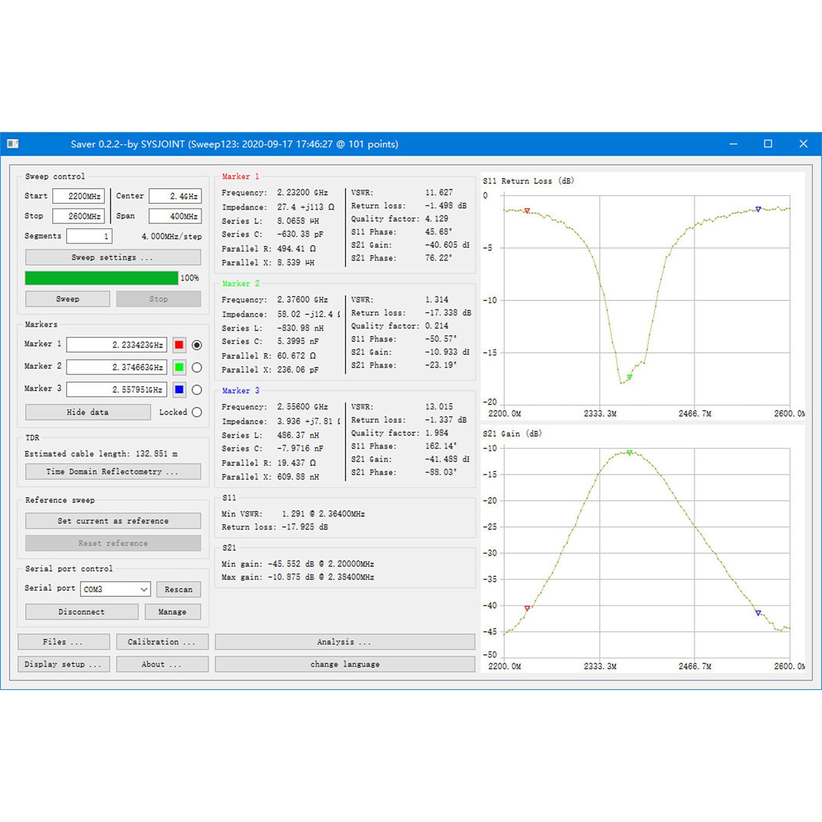 ordinarYone Verbessertes NanoVNA-F Netzwerkanalysegerät, 10,9 cm (4,3 Zoll), 50 kHz-3 GHz, UHF-Analyse-Netzwerk-Testerplatine