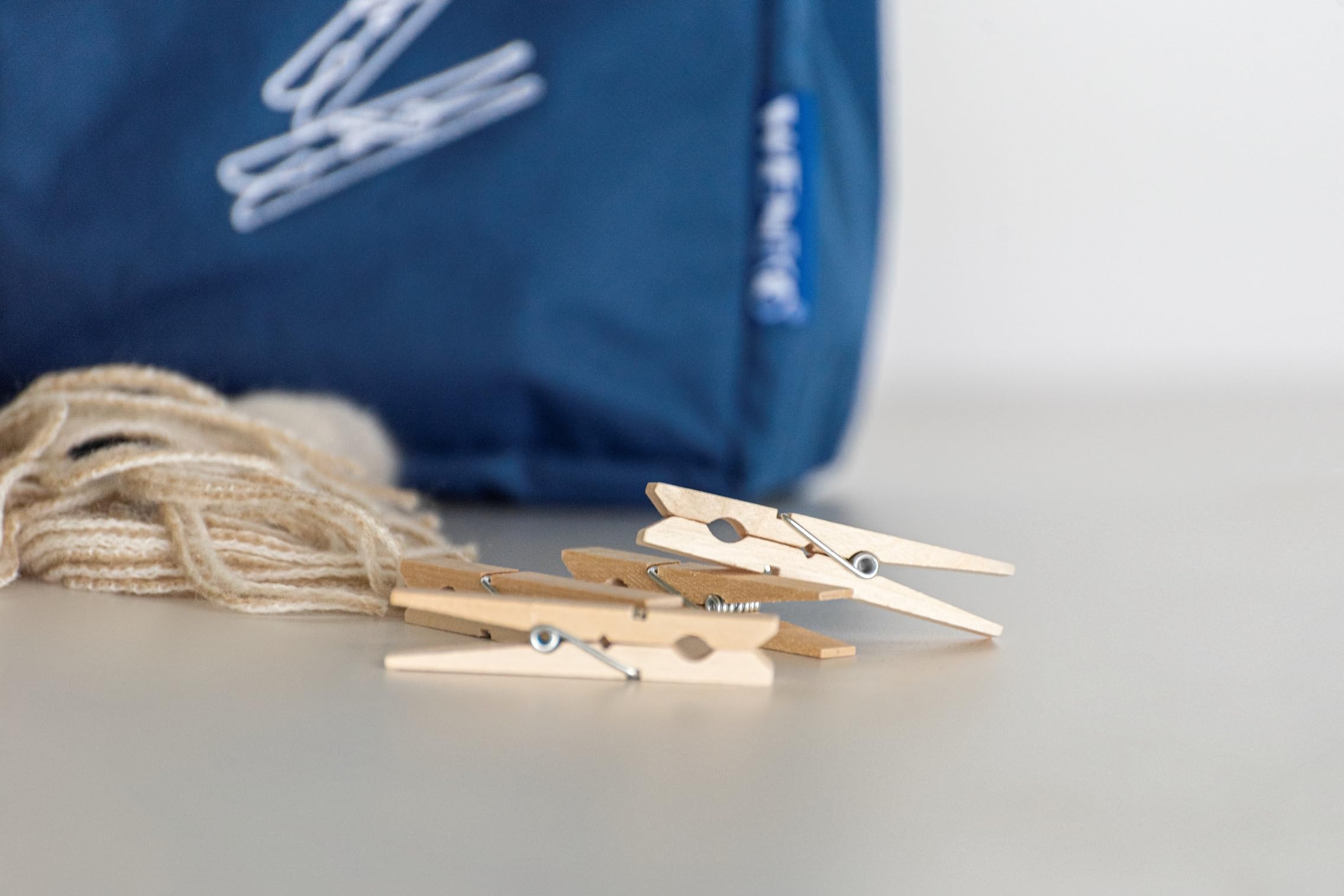 Wenko Pinzas para la Ropa Madera Juego de 50 Piezas - 50 Piezas, Madera, 1 x 7 x 1 cm, Marrón