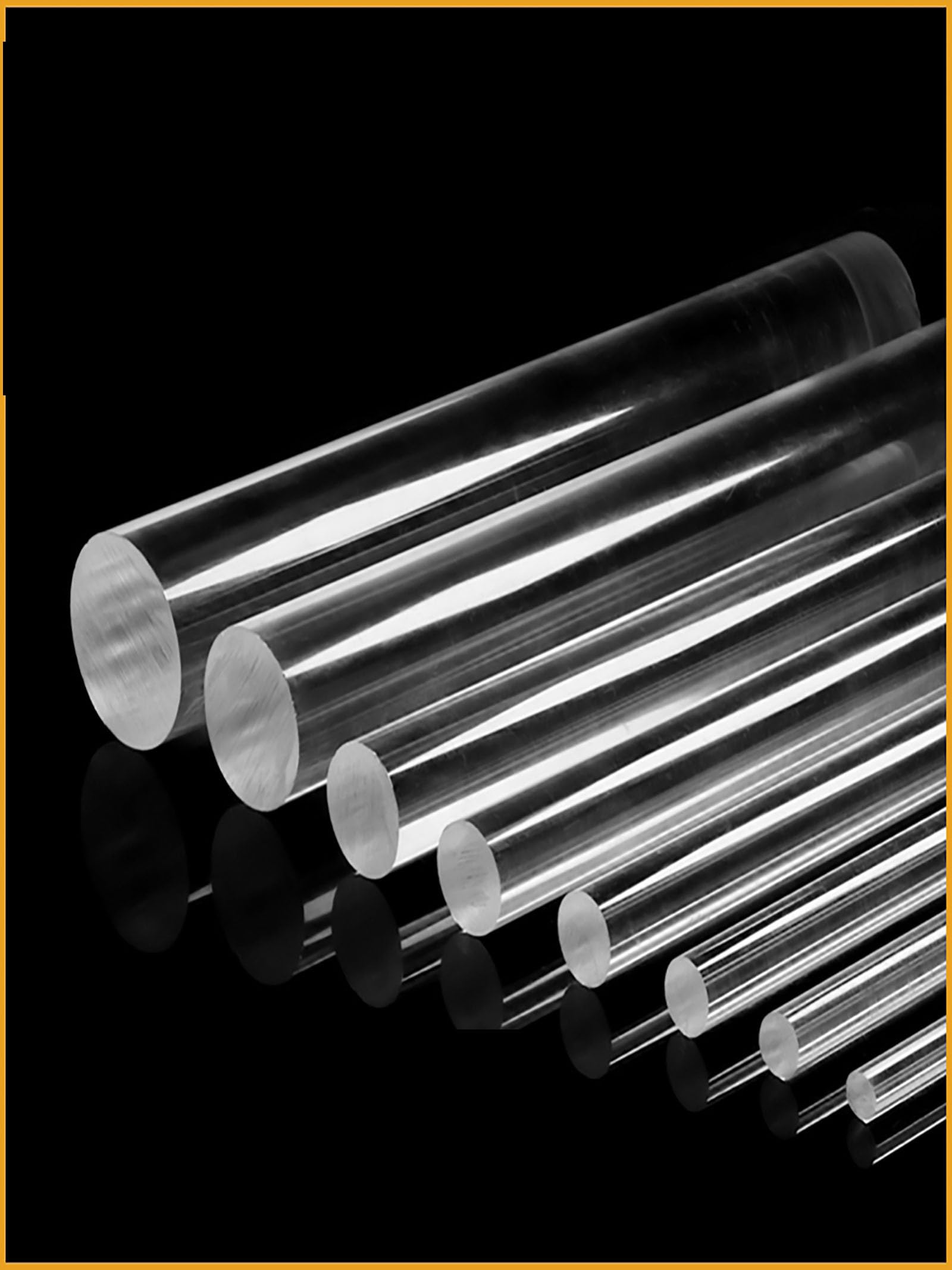 TIHONORI Acrylic Round Rods for DIY Crafts Large Diameter Clear Acrylic Dowel Rods for Party Decorations Cylindrical Light Guide Rod Length 50cm,1.5cm*50cm