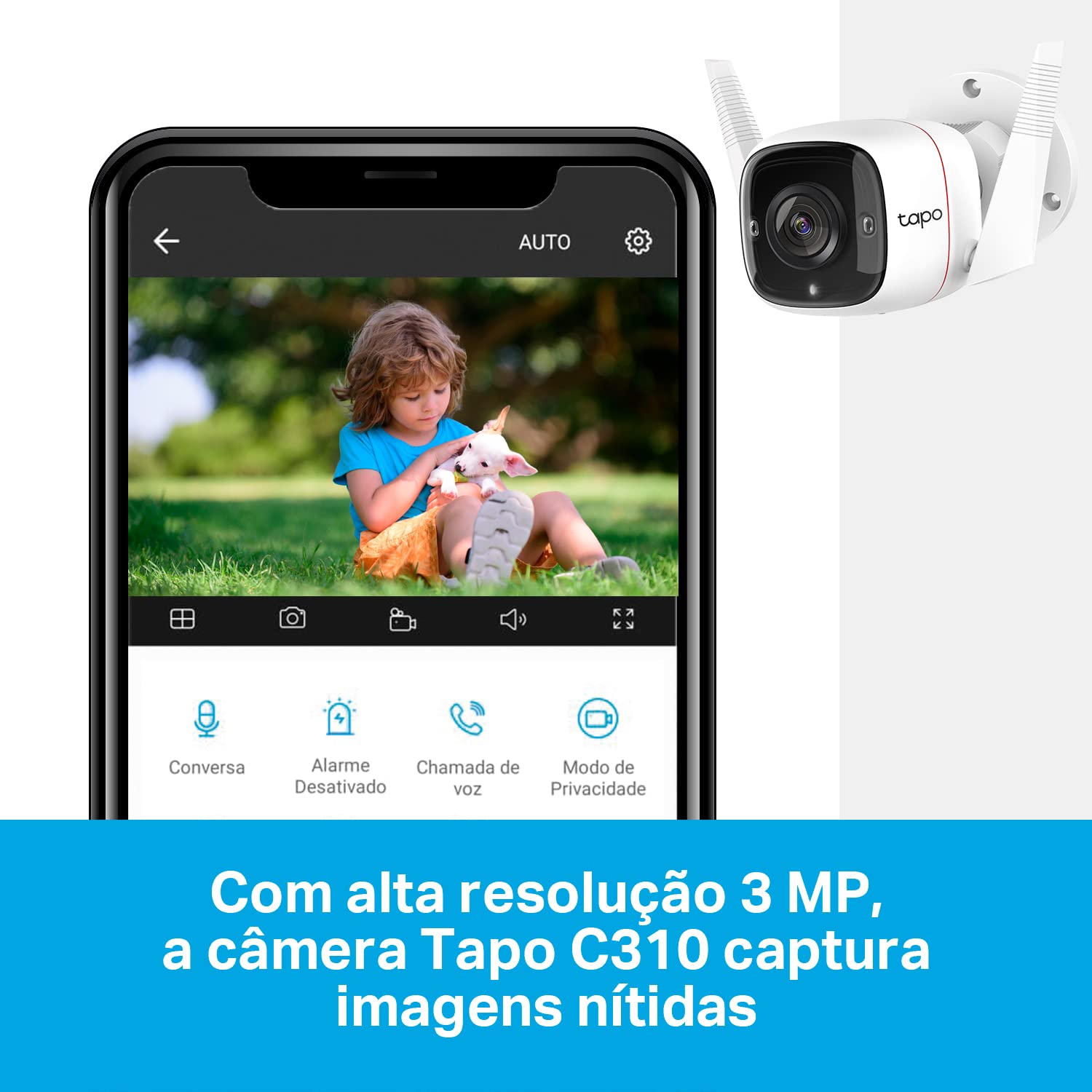Tapo C310 Caméra de Surveillance WiFi extérieur 3MP, Vision Nocturne à 30 m, détection de Mouvement, étanche IP66, Notification d'alarme, Audio bidirectionnel, Compatible Alexa et Google (Lot de 2)