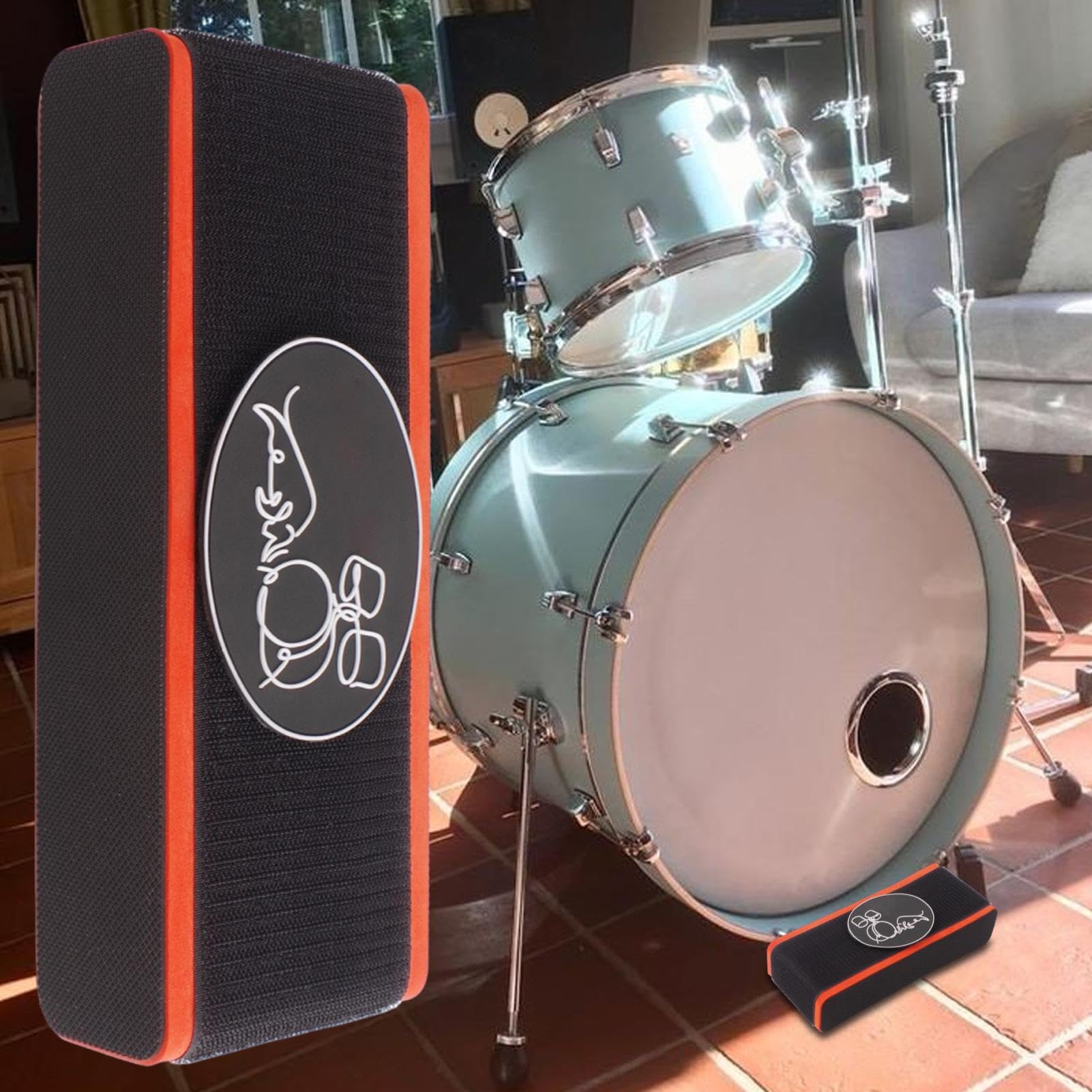Kick Block Drums - Sale di pratica per il fissaggio del basso, percussioni antiscivolo, tappetino per smorzamento del rumore, accessorio per registrazione in studio, attrezzatura per lezioni musicali
