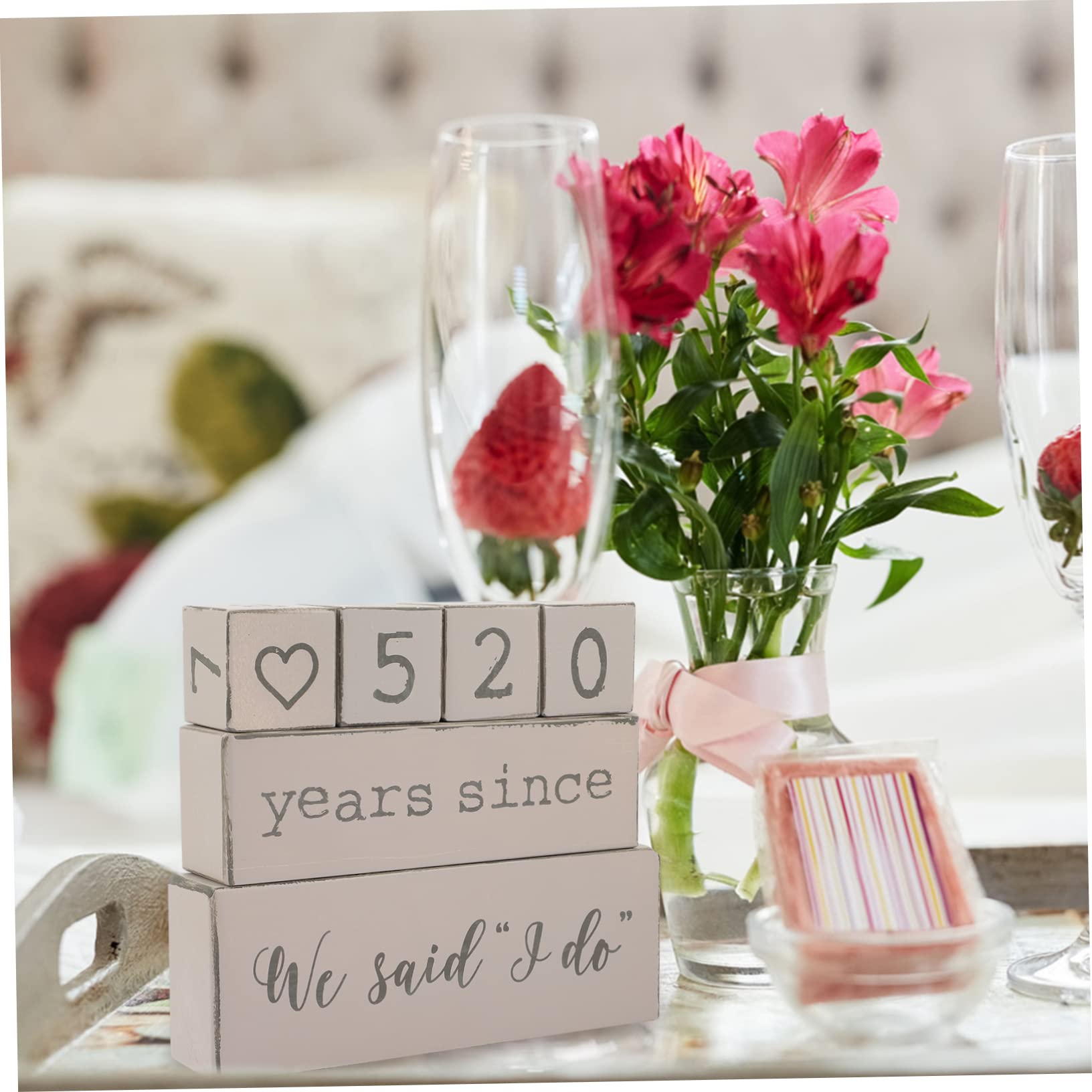 Calendario Di Legno Per Matrimonio Blocchi Girevoli Per Giorno Delle Nozze Regalo Di Fidanzamento