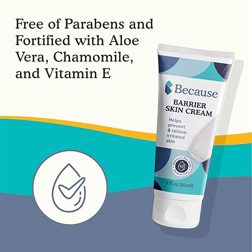 Miniatura 6 de Because Crema barrera – Óxido de zinc y vitamina E fortificada – Protege contra la irritación, rozaduras y manchas doloridas de la incontinencia –