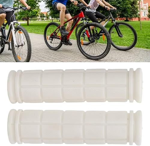 Miniatura 9 de VBESTLIFE Empuñaduras para manillar, 1 par de empuñaduras de goma antideslizantes para BMXRoad Mountain Bike (blanco)