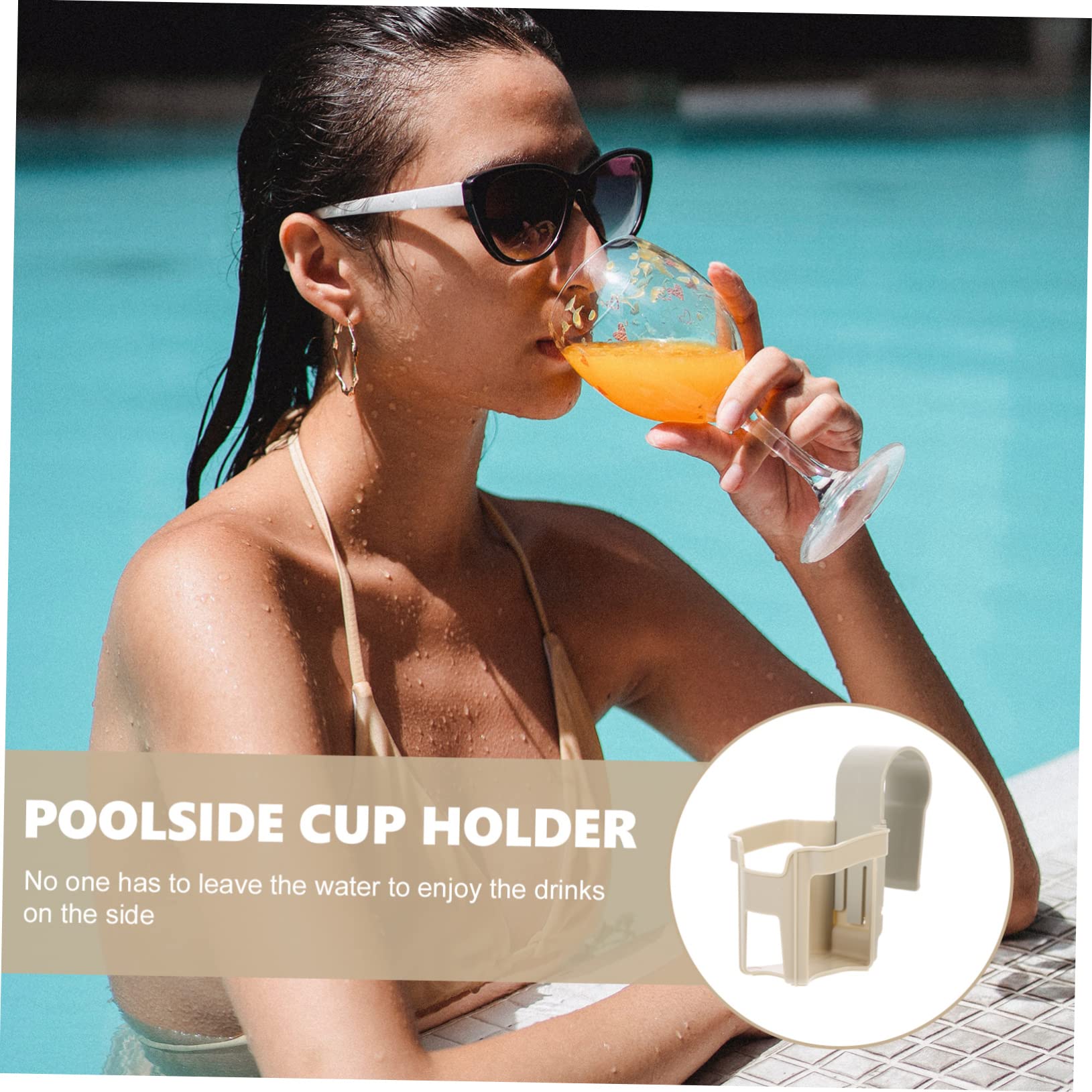 Cabilock 3 Piezas Estante De Almacenamiento Junto a La Piscina Portavasos Antiderrame Botellero Junto a La Piscina Portavasos De Plastico El Plastico Bandeja Exterior Fiesta De Piscina