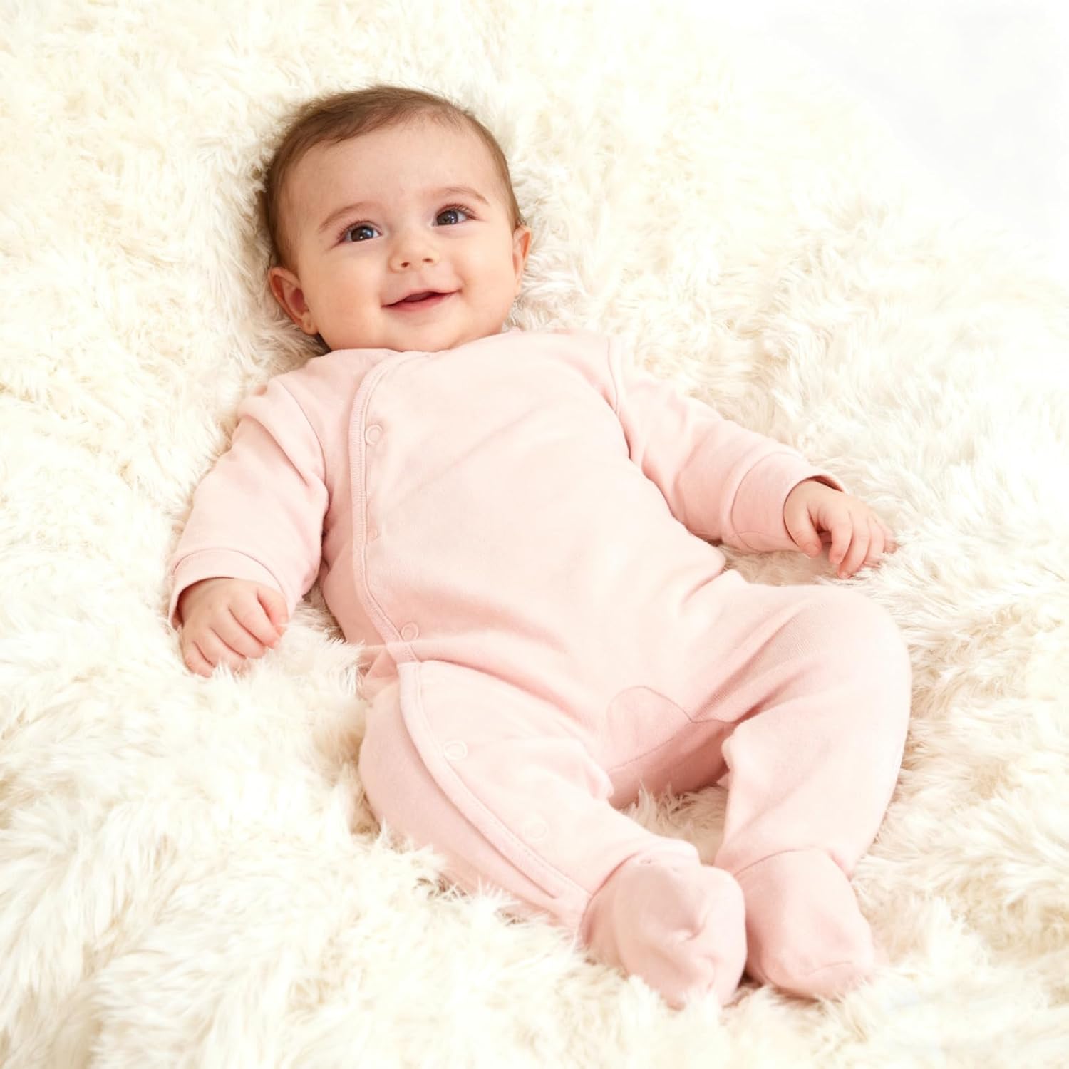 Baby Footie Jumpsuit Long Sleeves Organic Cotton Romper Footed Outfits for 0-9 Months - Image 5