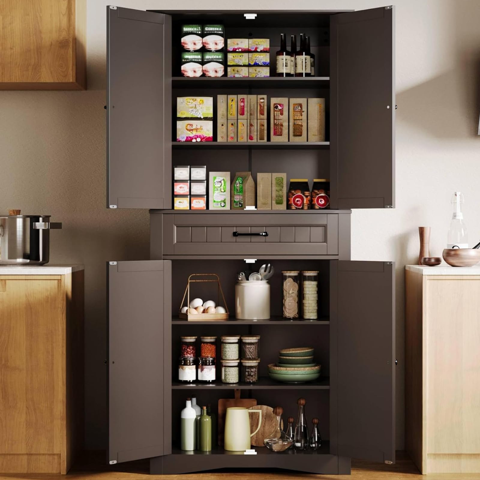 Gizoon 71' Kitchen Pantry Storage Cabinet