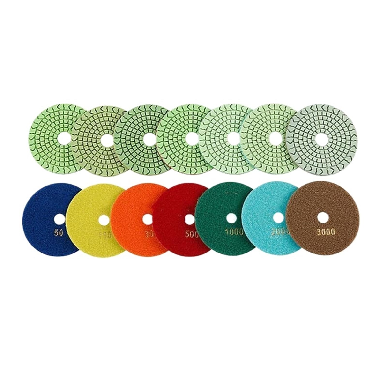 7 sztuk 4"/100mm elastycznych podkładek polerskich na mokro