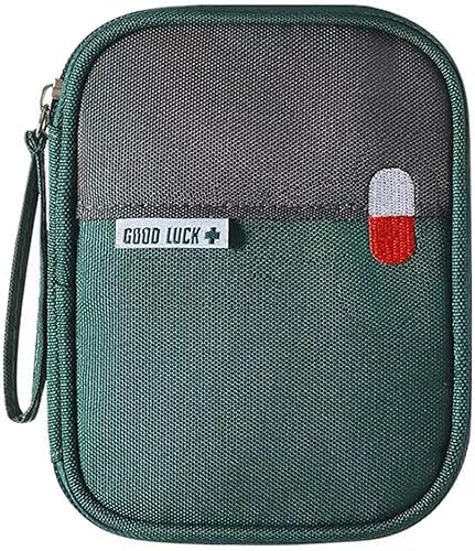 Miniatura 8 de Ellsang Bolsa de medicina familiar, kit de medicina portátil para viajes al aire libre, mini bolsa de primeros auxilios para camping, senderismo,