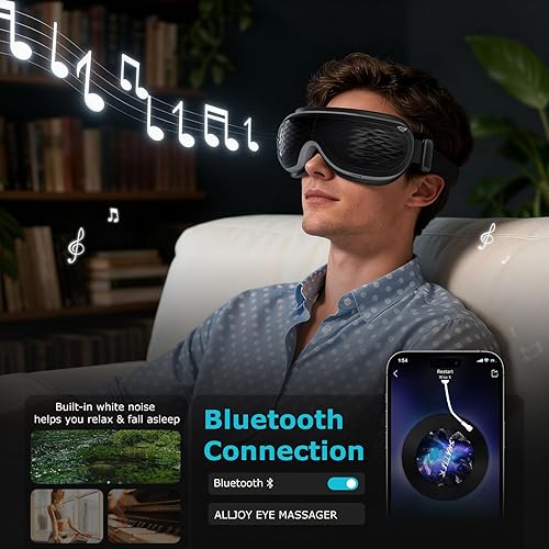 Miniatura 6 de ALLJOY Masajeador de ojos con calor y enfriamiento, masajeador de ojos ligero con máscara de gel extraíble, regalos de cumpleaños para mujeres y