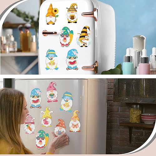 Miniatura 4 de Kanayu 36 imanes navideños de verano 4 de julio, Día de la Independencia, imanes de nevera, gnomo de temporada, decoraciones magnéticas para el