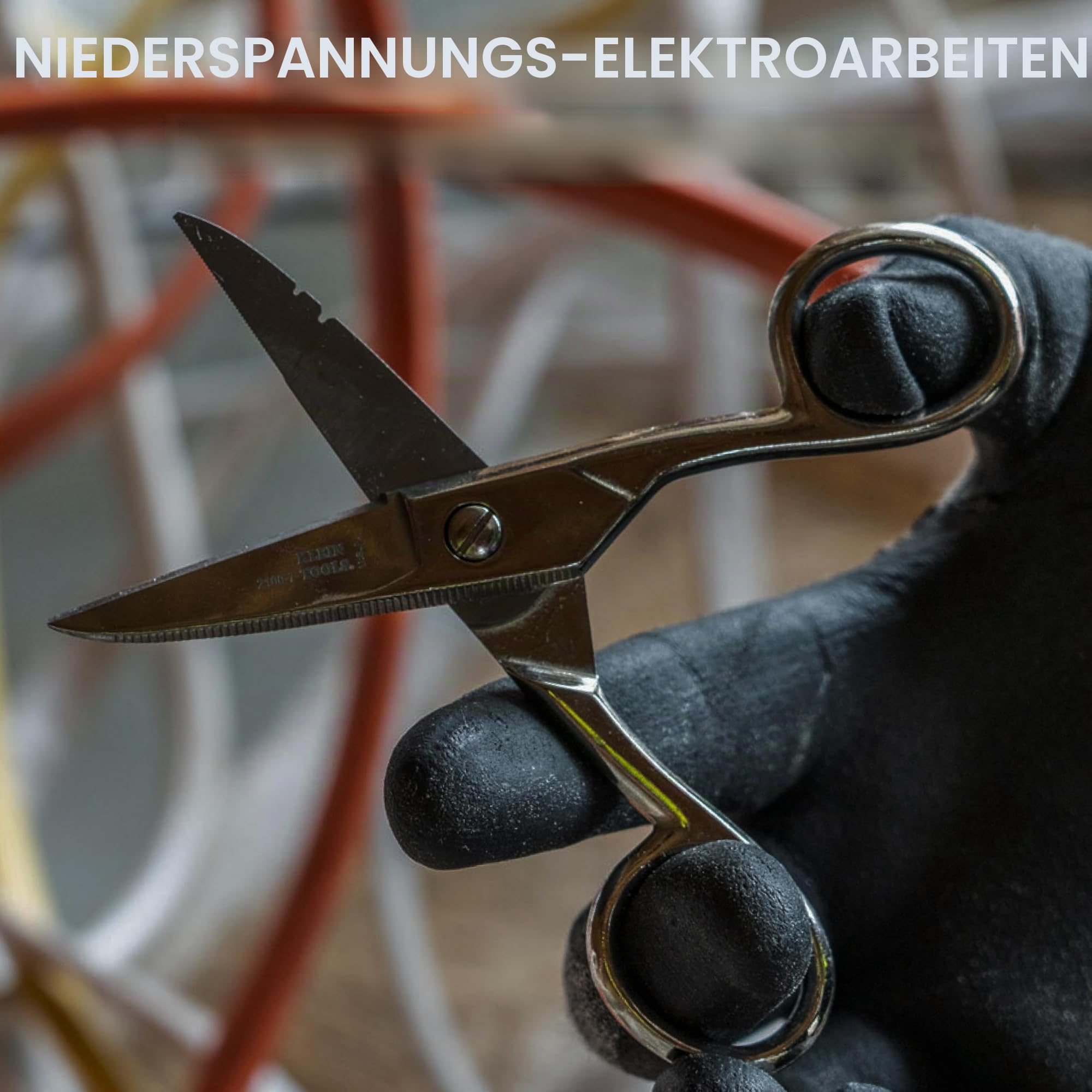 Klein Tools 2100-7 | Elektriker-Schere 190 mm | Präzise und langlebige Schere für Kabel und Draht | Profi-Werkzeug für Elektriker und Handwerker