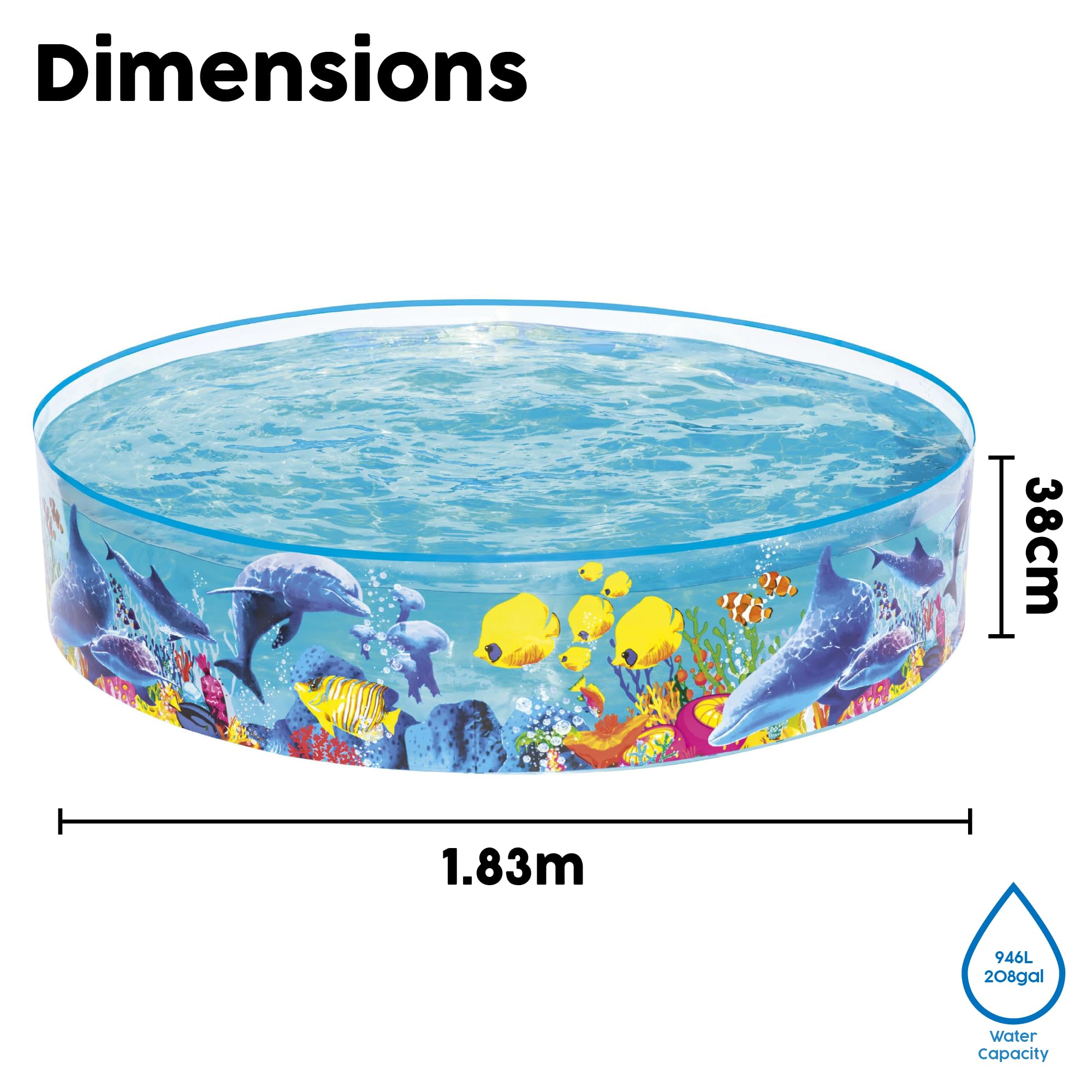 Bestway 55030 Piscina gioco per bambini Odyssey Fill 'N Fun da 183x38 cm