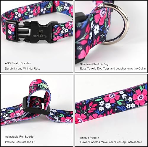 Miniatura 5 de Maca Bates - Collar de primavera para perro con diseño de flores, para niñas y niños, hembra, macho, para Perros, Chihuahua, Pitbull, regalo de