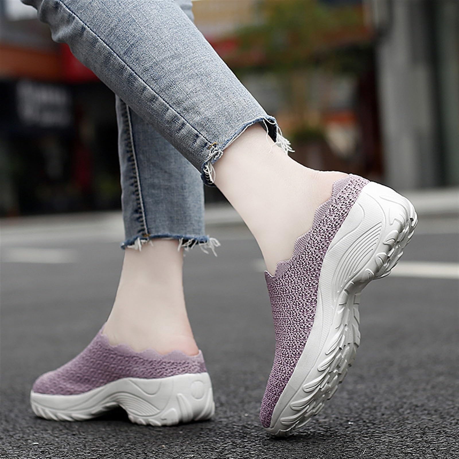 Damskie Letnie Buty Do Chodzenia Modne Kapcie Wsuwane Zewnętrzne Lekkie Duże Rozmiary 35-43 Trampki Codzienne Sandały Buty