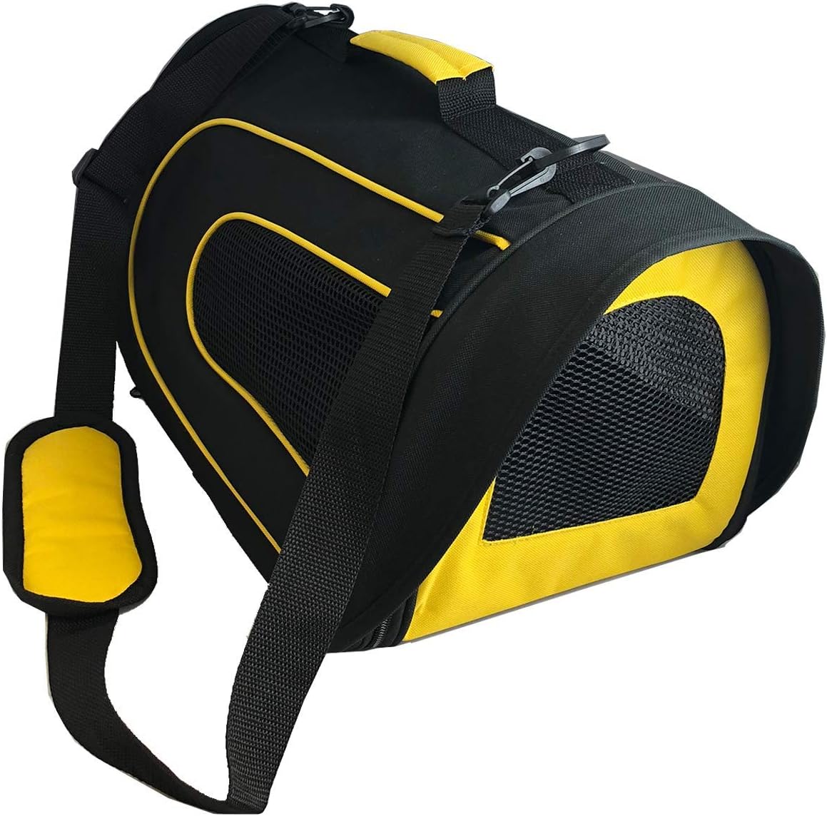 PET MAGASIN Soft-Sided Pet Travel Carrier (Airline Approved) for Cats, Small Dogs, Puppies & Other Pets by (Black & Yellow)