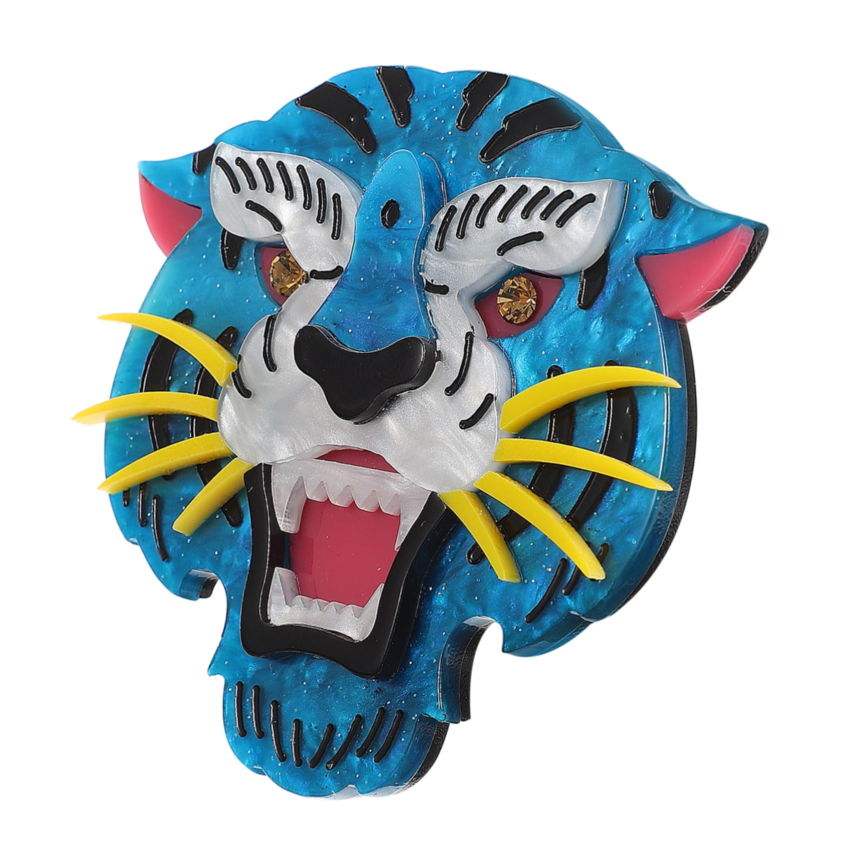SHERCHPRY Tiger Brosche Cartoon Brosche Anstecknadeln Für Mädchen Schultasche Tier Frauen Anstecknadeln Süße Taschennadeln Verschlüsse Für Kleidung Pullover Clip Tiger Form