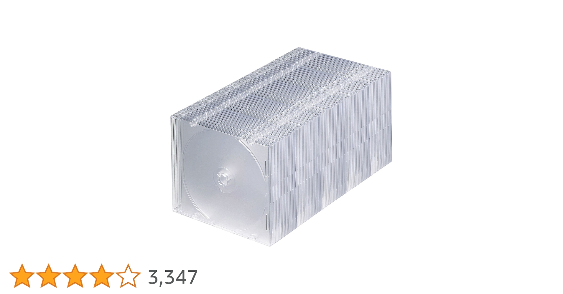 DVD・CDケース 390枚　クリア　スリムタイプ　空ケース　新品未使用 FCD-PU100CLN【Blu-ray・DVD・CDケース（スリムタイプ・100枚