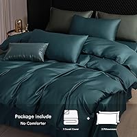 Vista 146 de MooMee Queen Duvet Cover Set, 100% Extra Long Staple Cotton 600 Thread Count Sateen Silky Soft Breathable Durable Luxury Hotel Quality Bedding Set