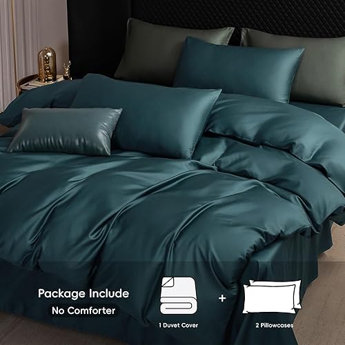 Miniatura 146 de MooMee Queen Duvet Cover Set, 100% Extra Long Staple Cotton 600 Thread Count Sateen Silky Soft Breathable Durable Luxury Hotel Quality Bedding Set