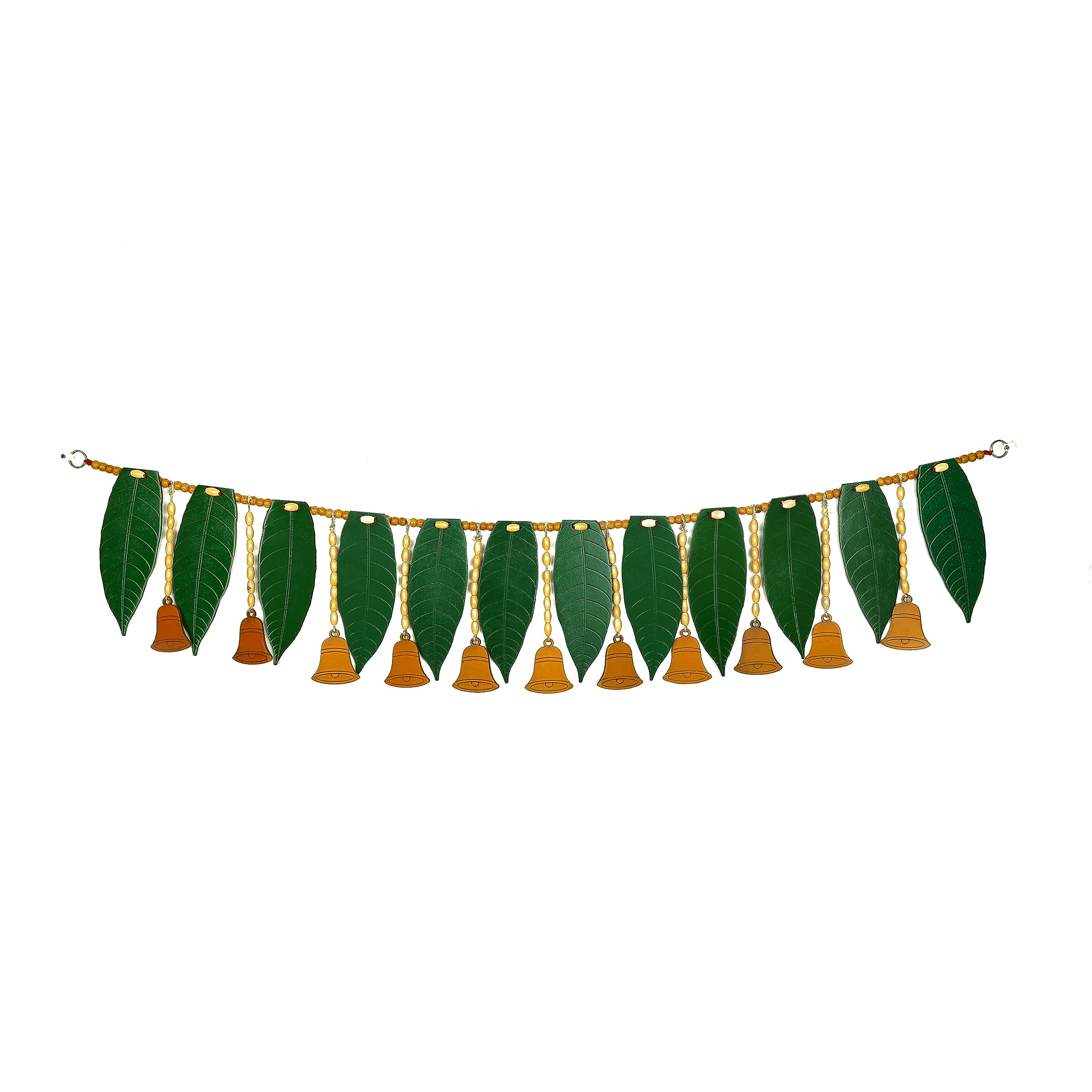 Rangsugandh Handcrafted 12 Mango Leaf Thorana | Mango Leaves Toran for Decorations | Main Door Hanging Thoranam | Bandanwar Decorations for Festivals 1