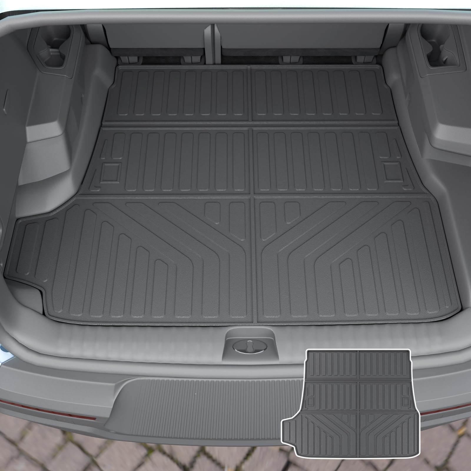 Rongtaod Cargo Mat Compatible with 2025 2026 Toyota 4Runner Gas 5 Seater (NO Hybrid EV & i-Force MAX) Cargo Liner Trunk Liner Trunk Mat TPE All Weather 4 Runner Accessories (Cargo Mat)
