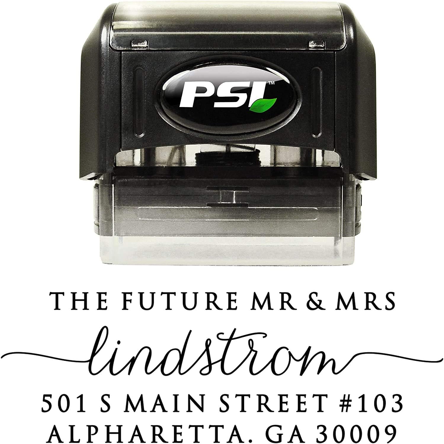 Return Address Stamp - Self Inking Custom 4 Line Personalized Address Stamp for Envelopes, Wedding Invitations, Business, Mailing Labels (lindstrom) by PrettySweetParty