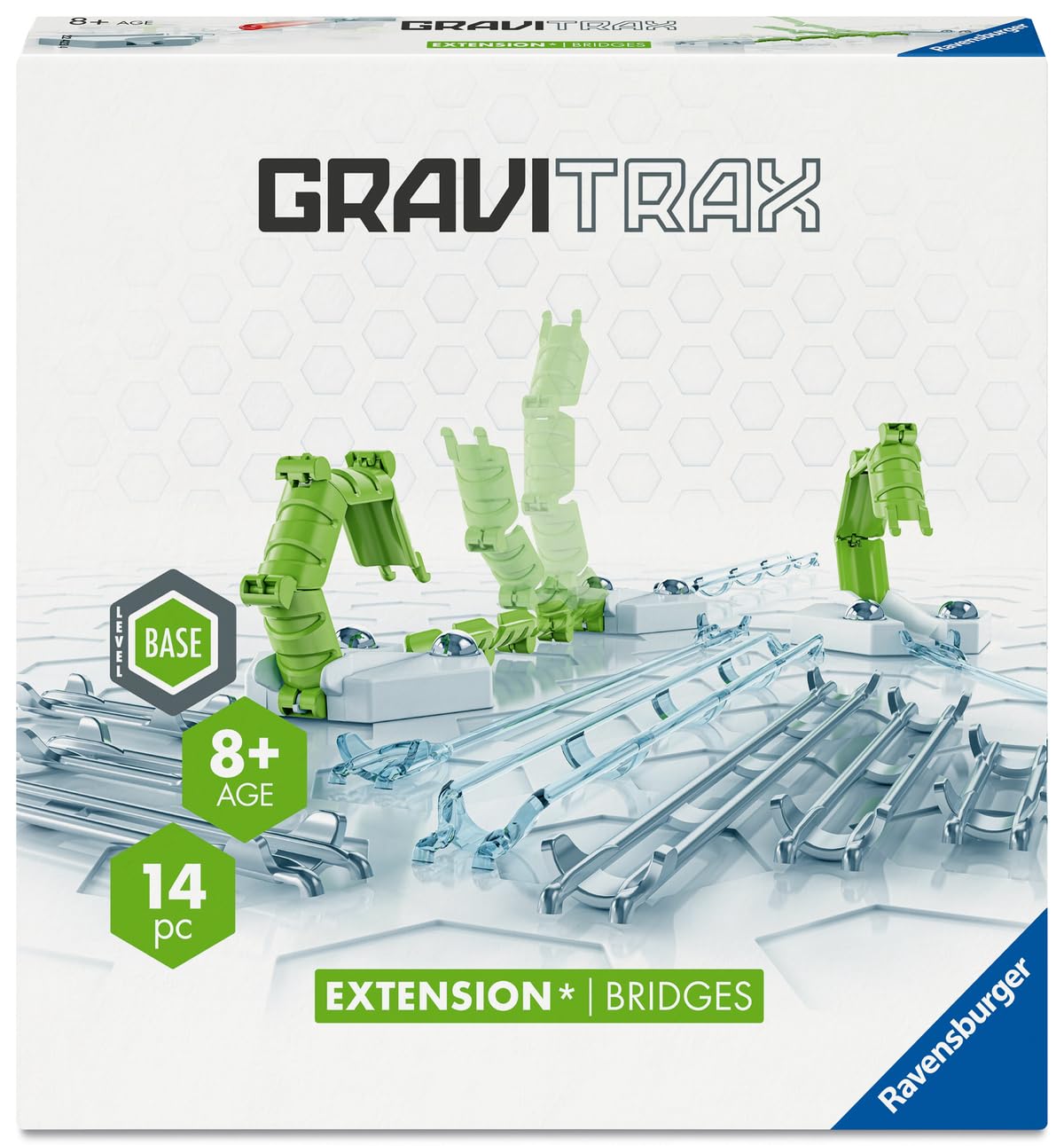 Ravensburger - GraviTrax - Set d'extension Ponts et Rails 13 pièces - Circuit de Billes - Jeu de Construction créatif - Parcours de Billes à Construire - Dès 8 Ans - Version française - 22423