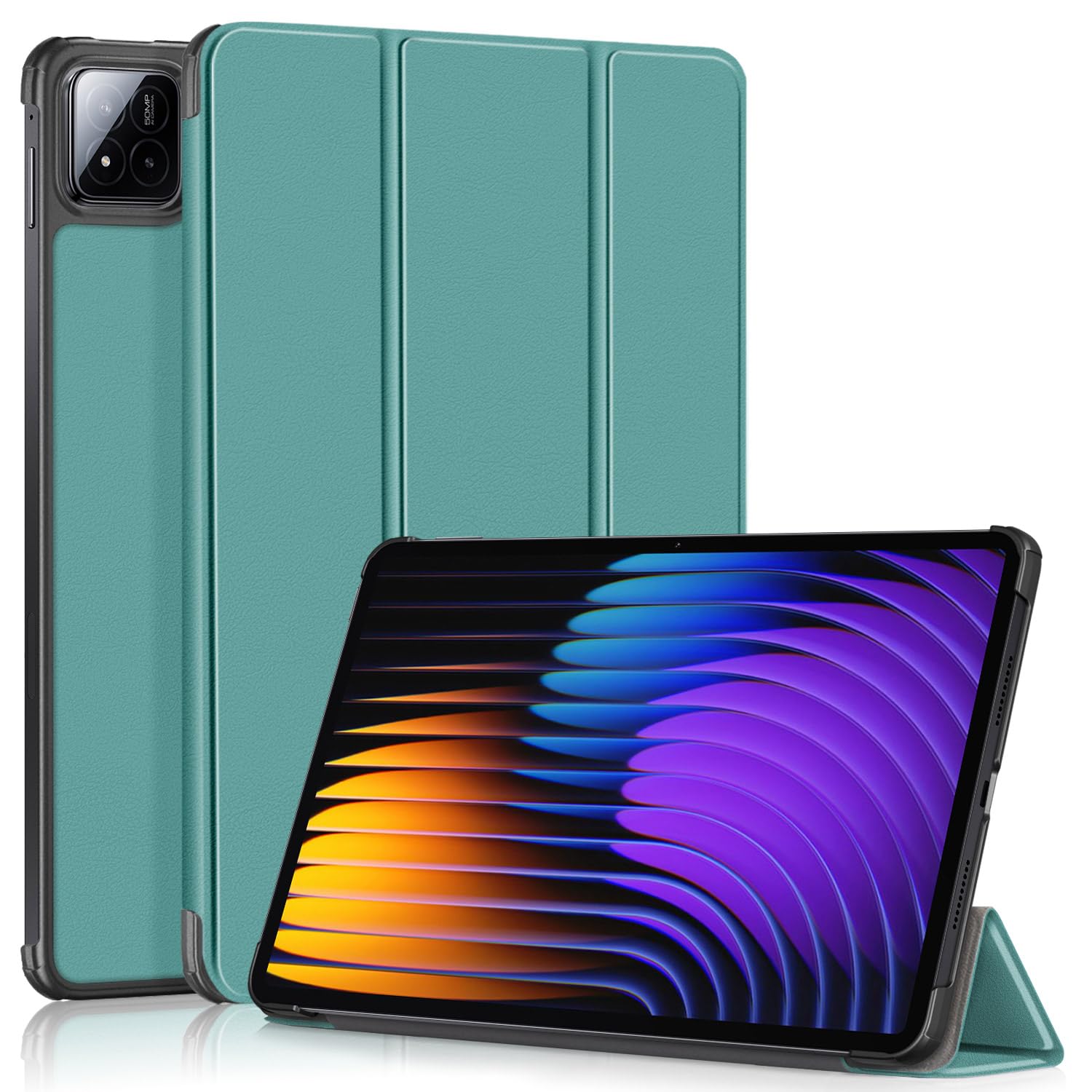 TOPCASE Hülle für Xiaomi Mi Pad 8/Pad 8 Pro 2025/Xiaomi Pad 7 /Pad 7 Pro Tablet 11.2 Zoll 2024,Schlank Slim Hülle Schutzhülle mit Auto Schlaf/Wach und Standfunktion,Mgreen