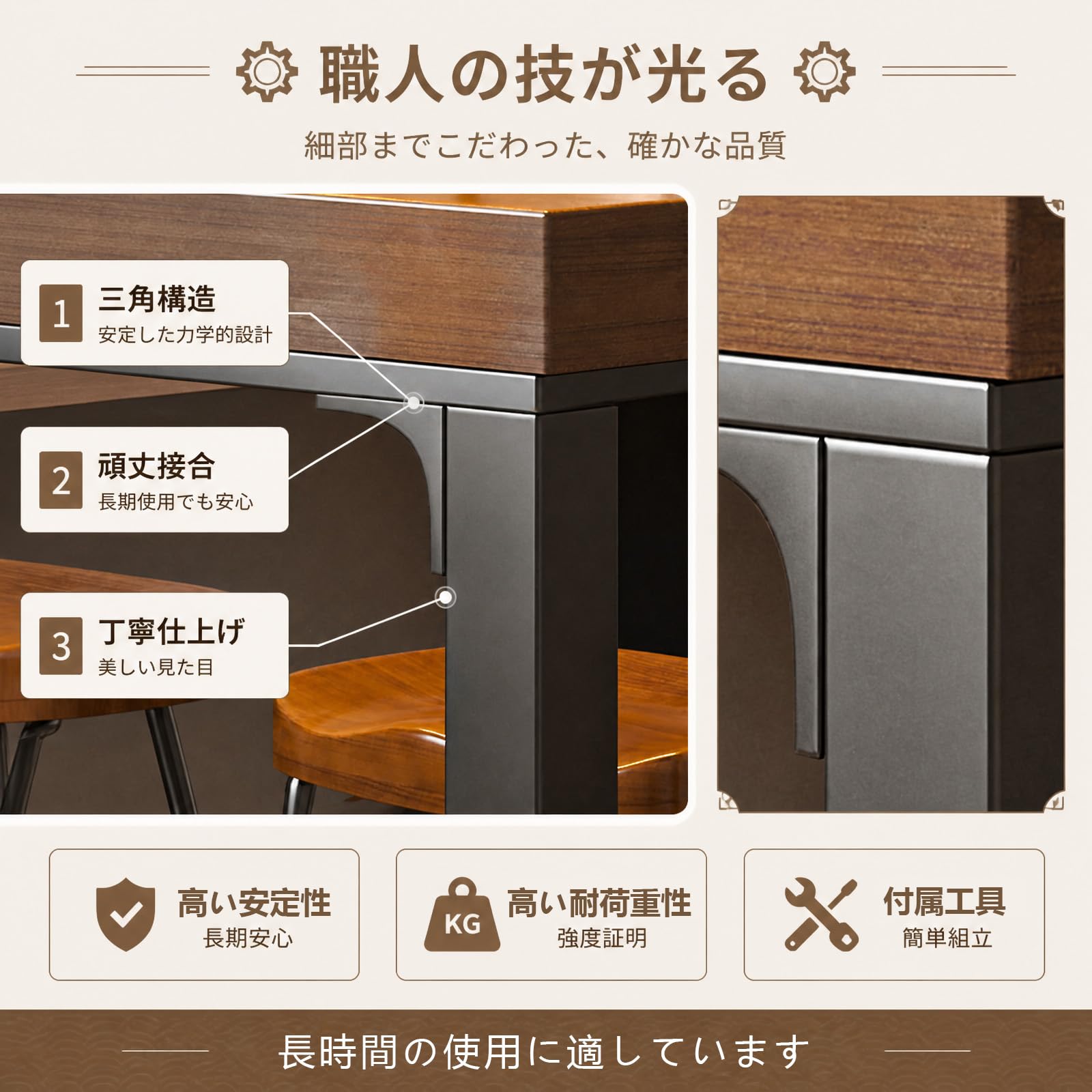 Amazon｜FVTVHEV カウンターテーブル バーカウンター ハイテーブル 高