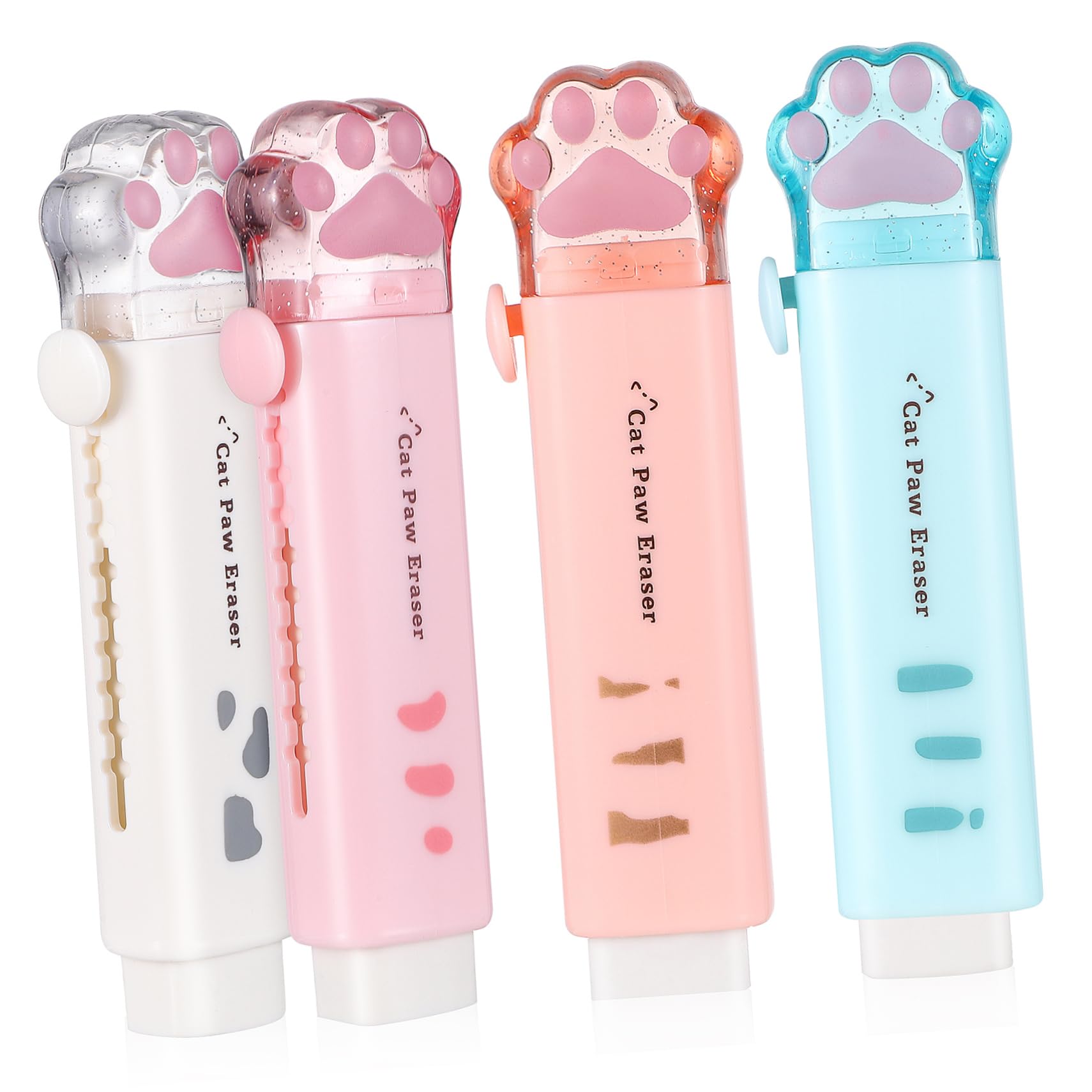 STOBOK 4 Sätze Radiergummi Erasers for Radiergummi Kawaii Bürozubehör Schulzeug Zappeln Ästhetische Radiergummis Einziehbare Radiergummis Für Das Büro 4 Stück * 4