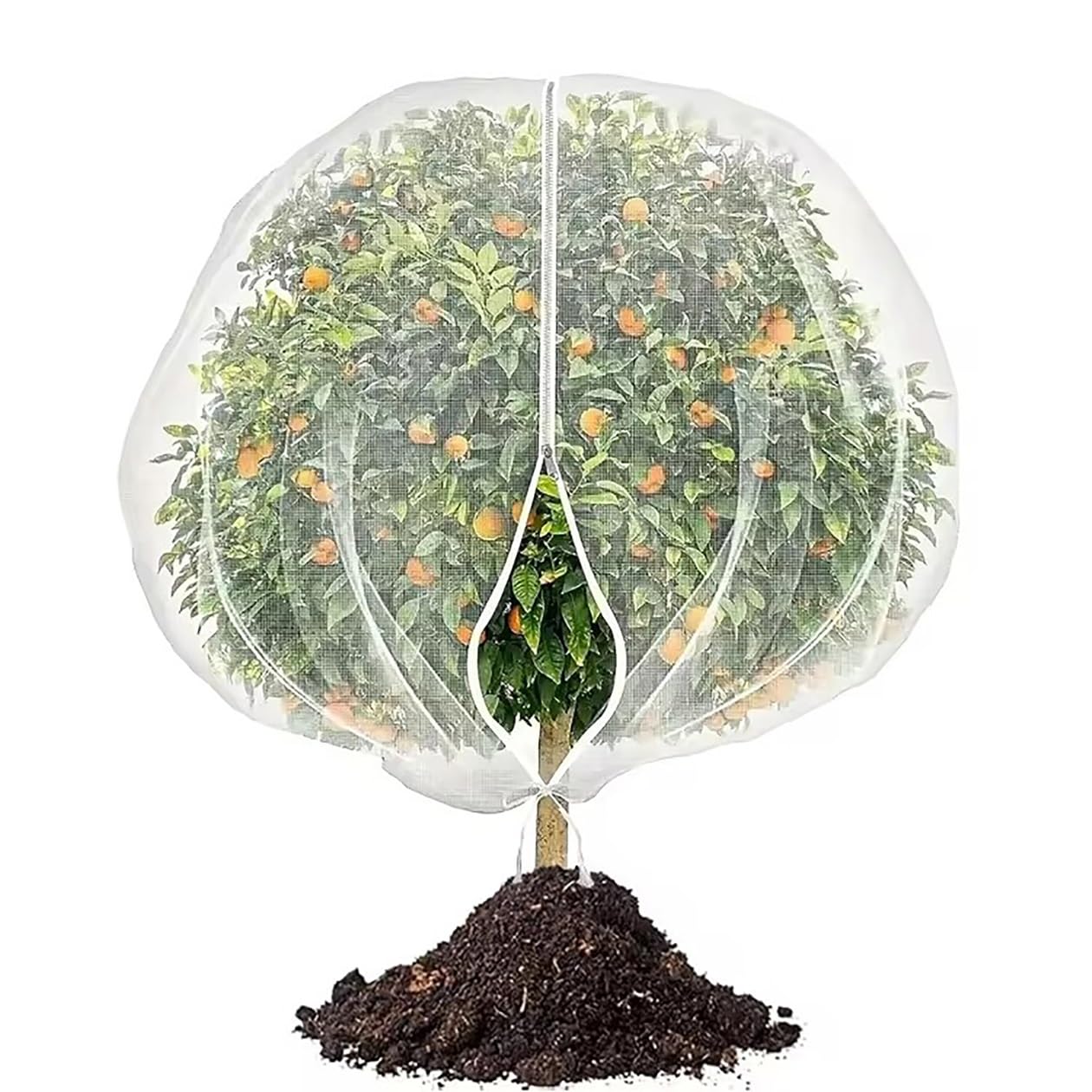 Garden Netting - Bird Netting, Insect Netting for Vegetables, Fruits, Trees, Netting, Fine Mesh with Drawstring, Plant Cover, Protection for Flower Shrubs and Garden Products(240x240cm)