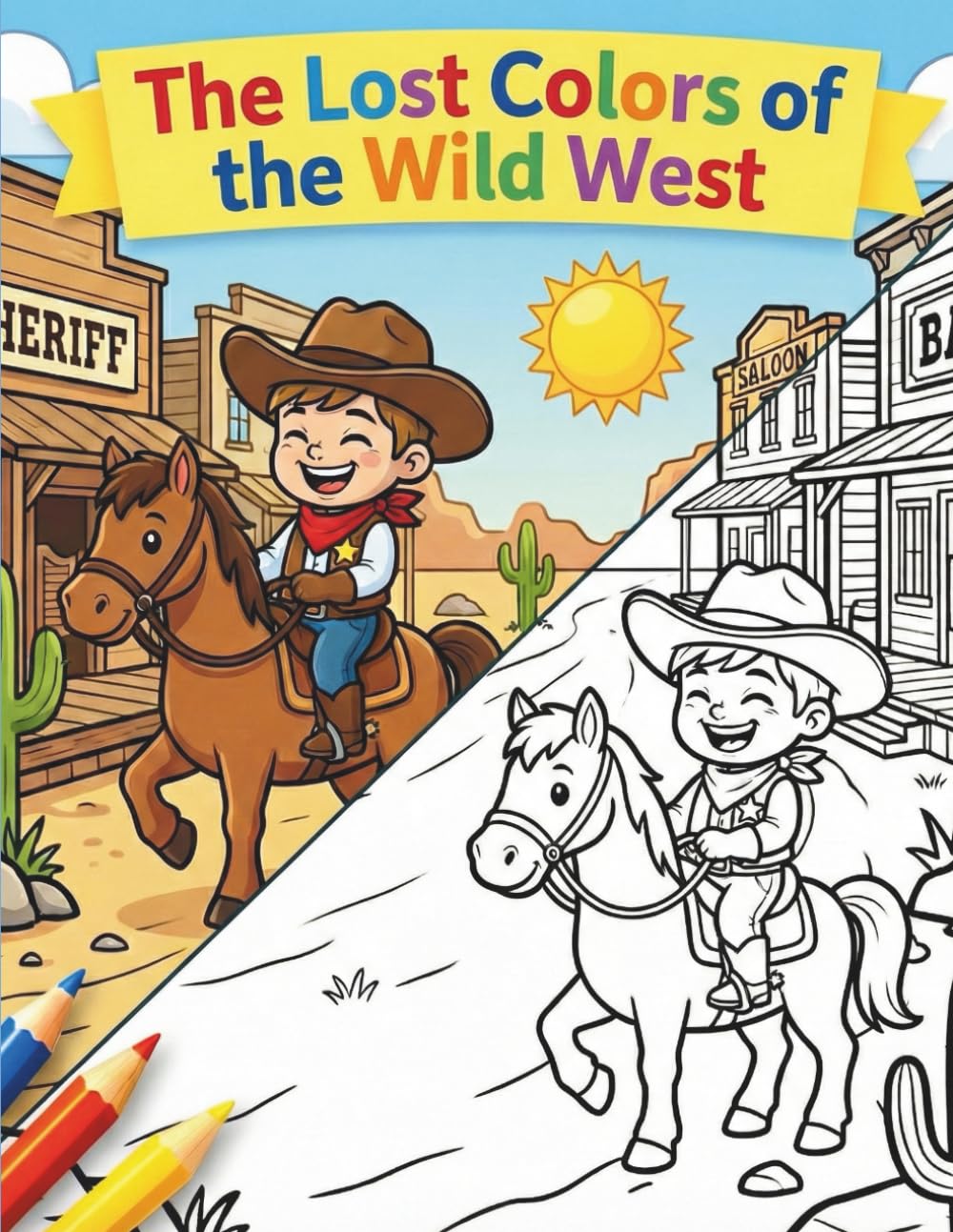 The Lost Colors of the Wild West: A Story to Read and Color (A Magical Story & Coloring Book for Kids)