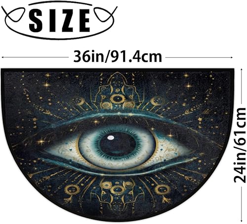 Miniatura 234 de Pardick Money - Tapete semicircular de billete de 100 dólares, antideslizante, duradero, lavable, para sala de estar, dormitorio