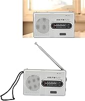 Vista 5 de Radio portátil AM FM, radio digital de bolsillo con altavoz de 5 W, radio de transistor compacto de onda corta con conector para auriculares