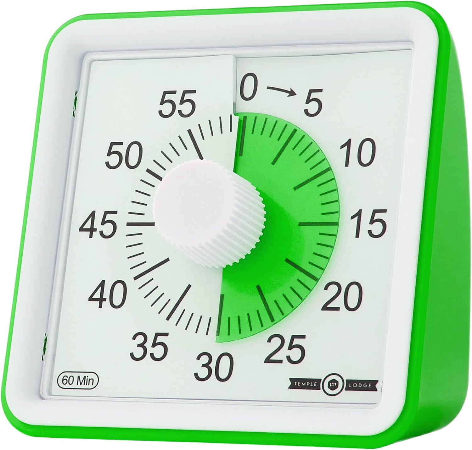 60-Minute Visual Timer- Clock Timer for Kids- Time Management Tool- Silent Countdown Timer-Multipurpose- Practical- Easy to Use (Green)