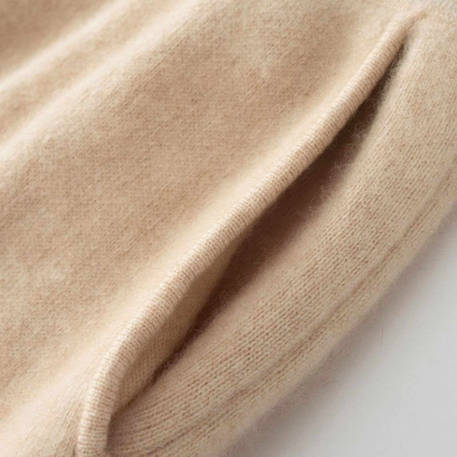 Generisch Pantaloni da donna in lana con gamba larga, per autunno e inverno, a vita alta, per il tempo libero, elasticizzati, in tessuto, da lavoro, lisci, eleganti