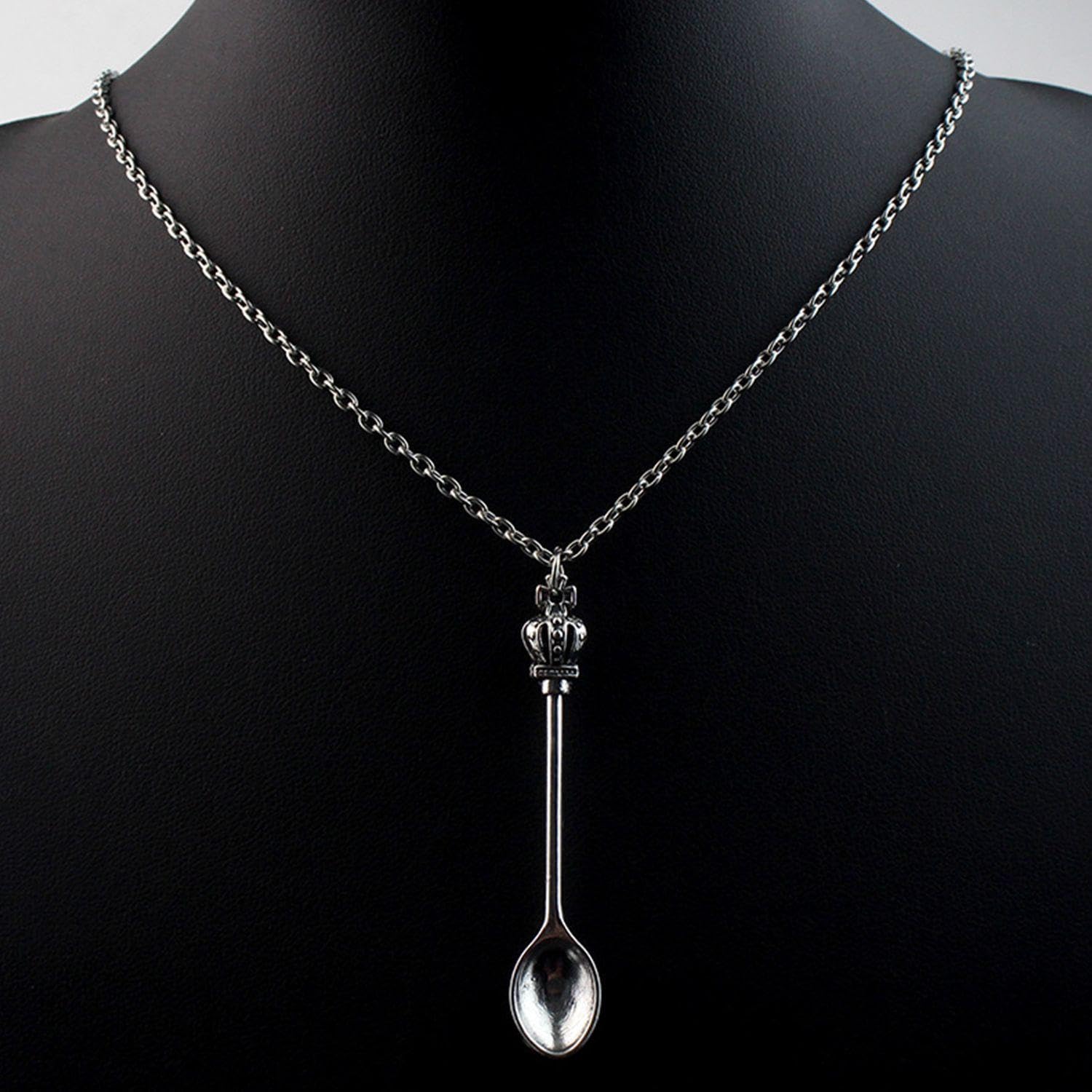 Collana A Cucchiaio Da 4 Pezzi E Portachiavi A Cucchiaio Da 4 Pezzi, Gioielli Dallo Stile Creativo, Gioielli Mini Cucchiaio, Accessori Di Moda