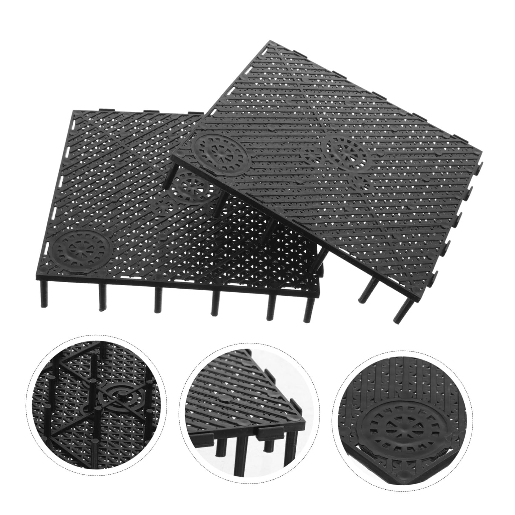 40 STK Filterplatte Für Aquarien Sieb Schwarze Aquarien-trennschalen Kiesschale Für Aquarien Schwarzer Kies Für Aquarien Aquarienfilter Zubehör Unteres Filteraquarium Gießen Black
